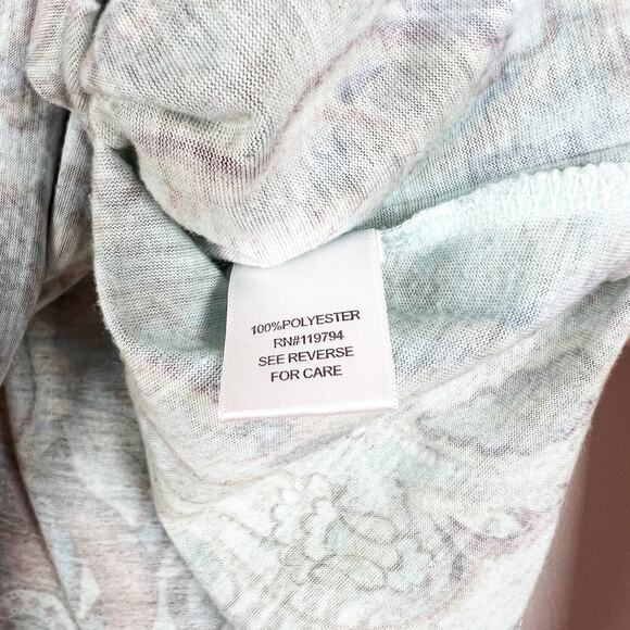 Vintage 90s yk2 One World green boho patterned printed tank top Size Medium - Picture 7 of 7